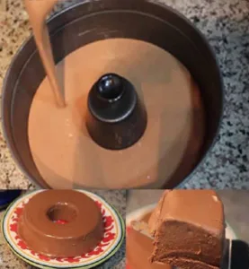 Pudim de chocolate sem ovo que não vai ao forno