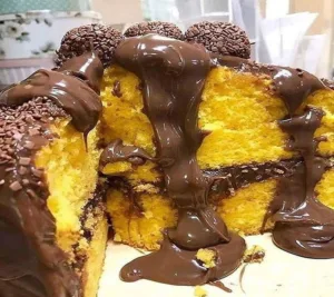 Bolo de Cenoura com Cobertura de Nutella