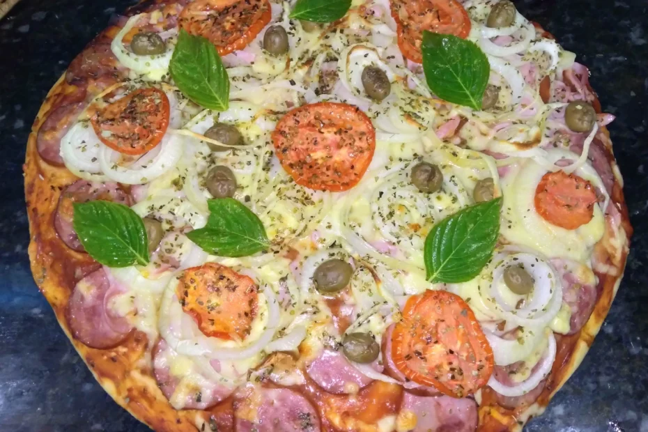 Receita de pizza de liquidificador de calabresa